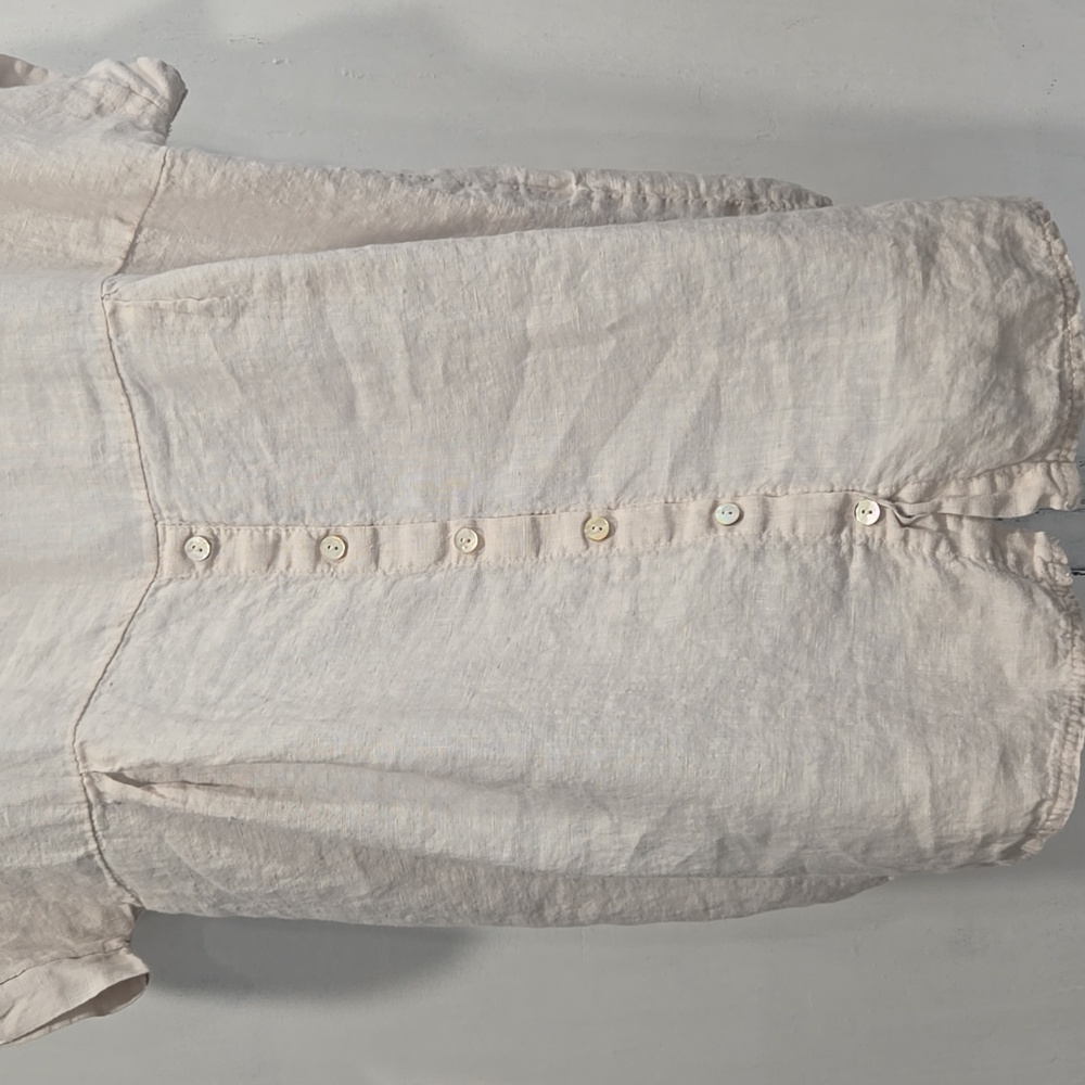 TERZO MILLENNIO 100% LINEN HI LOW TUNIC.  SIZE LARGE.   #7601 - Picture 7 of 10